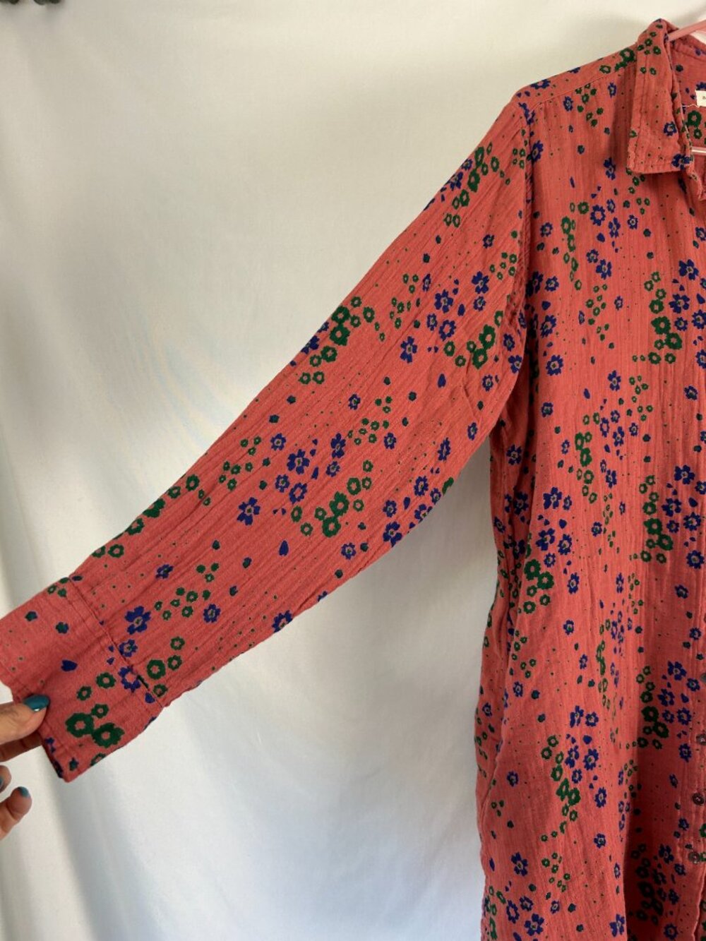 Natural Life Floral Gauze Shirt Georgia Dress XL - Picture 3 of 6